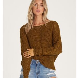 Billabong Chill Out Sweater Brown Size Small